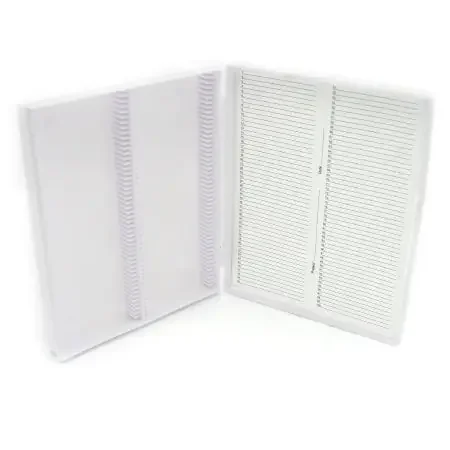 Heathrow Scientific – Slide Storage Box 37 X 169 X 210 mm White Polypropylene 100 Slide Capacity – HS15991C
