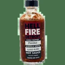 Hell Fire Detroit Fresno Hot Sauce-4 oz
