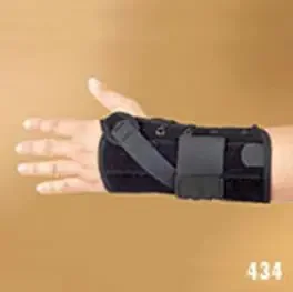 Hely & Weber – Wrist Brace Aluminum / Poly-Felt / Suede Left Hand Black Small – 434B-LT-S
