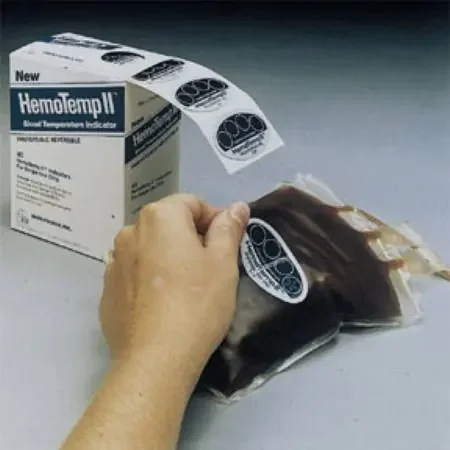 HemoTemp II – Blood Bag Temperature Indicator Celsius 1° to 9°C Adhesive Temperature Sensor Surface Mount Does Not Require Power – 22246194