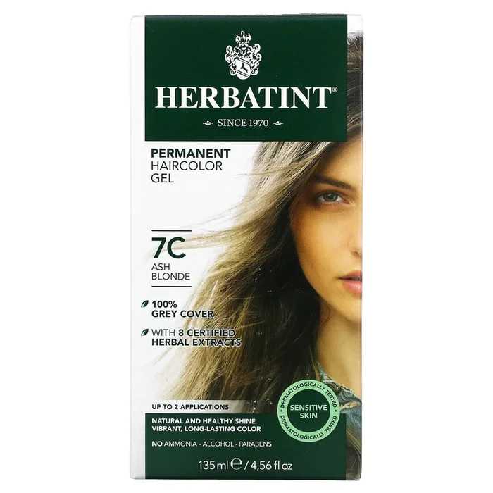 Herbatint Hair, Herbatint Permanent Ash Blonde (7C), 4 Oz