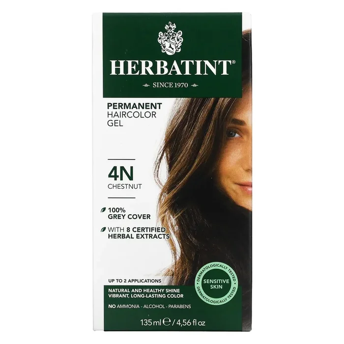 Herbatint Hair, Herbatint Permanent Chestnut (4N), 4 Oz