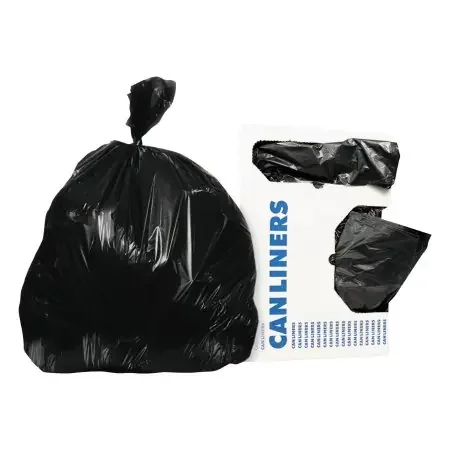 Heritage – Trash Bag 16 gal. Black LLDPE 0.35 mil 24 X 32 Inch Star Seal Bottom Flat Pack – HERH4832RK