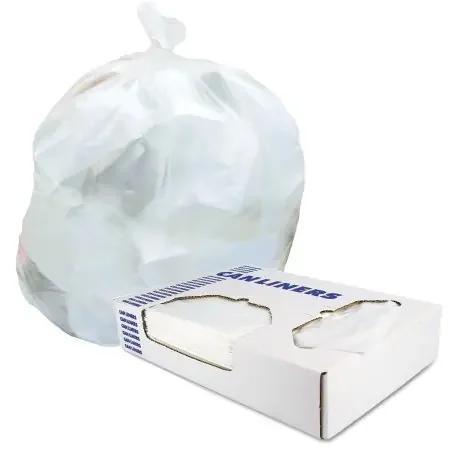 Heritage – Trash Bag 30 gal. White LLDPE 0.90 mil 30 X 36 Inch Star Seal Bottom Flat Pack – HERH6036TW