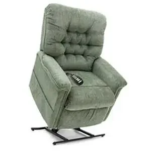 Heritage Collection Lounger – Lift Chair, Button Back Burgundy Faux Leather Without Casters – GL-358LKDZVBUR