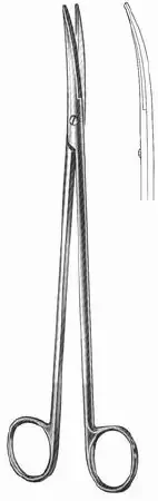 HerMann – Dissecting Scissors Metzenbaum 10 Inch Length Surgical Grade Stainless Steel / Tungsten Carbide NonSterile Finger Ring Handle Curved Blunt Tip / Blunt Tip – H-363HM