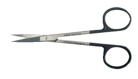 HerMann SuperCut – Iris Scissors 3-1/2 Inch Length Surgical Grade Stainless Steel NonSterile Finger Ring Handle Straight Sharp Tip / Sharp Tip – BR08-34009SC