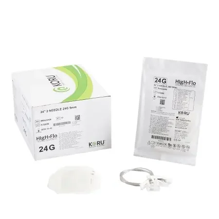 HIgH-Flo2 – Sub-Q Infusion Set 2 X 24 Gauge 9 mm 24 Inch Tubing Without Port – RMS22409