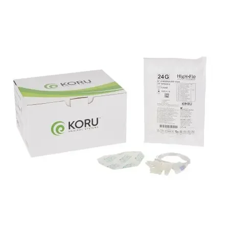 HIgH-Flo4 – Sub-Q Infusion Set 4 X 24 Gauge 12 mm 20 Inch Tubing Without Port – RMS42412