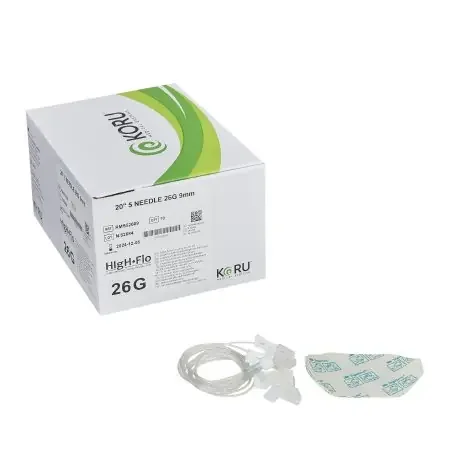 HIgH-Flo5 – Sub-Q Infusion Set 5 X 26 Gauge 9 mm 20 Inch Tubing Without Port – RMS52609