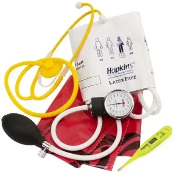 Hopkins – Aneroid Sphygmomanometer Combo Kit Combo Kit Child Size Plastic Cuff Disposable Stethoscope – 695257