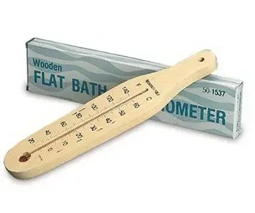 Hopkins Medical Products – Flat Bath Thermometer Fahrenheit / Celsius 20° to 140° (-6° to +60°C) Total Immersion Does Not Require Power – 621537