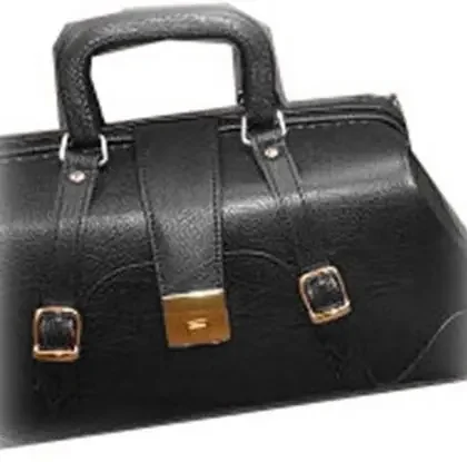 Hopkins Medical Products – Physicians Bag Black Leather 6 X 11 X 16 Inch – 533535