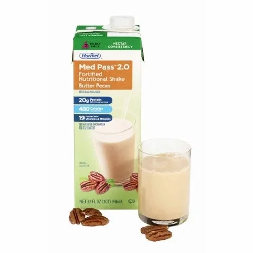 Hormel, Oral Supplement Med Pass 2.0 Butter Pecan Flavor 32 oz. Container Carton Ready to Use, 32 Oz