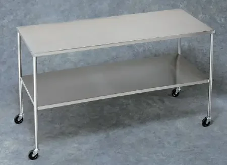 Howard – Instrument Table 30 X 16 X 34 Inch 304 Stainless Steel / 18 Gauge 16 Inch Shelf Spacing 300 lbs. Weight Capacity 1 Shelf – 0117829000