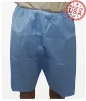 HPK Industries – Exam Shorts Medium Blue SMS Adult Disposable – 7555 M