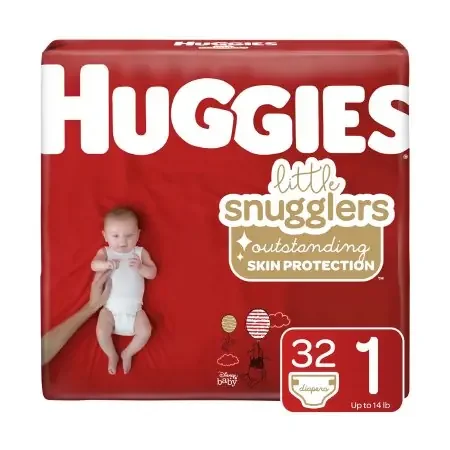 Huggies Little Snugglers – Unisex Baby Diaper Size 1 Disposable Moderate Absorbency – 49695