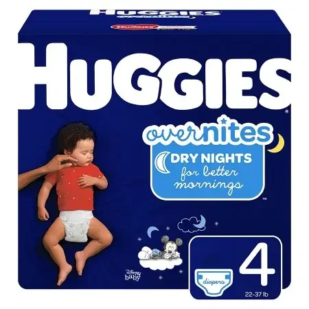 Huggies Overnites – Unisex Baby Diaper Size 4 Disposable Heavy Absorbency – 49539