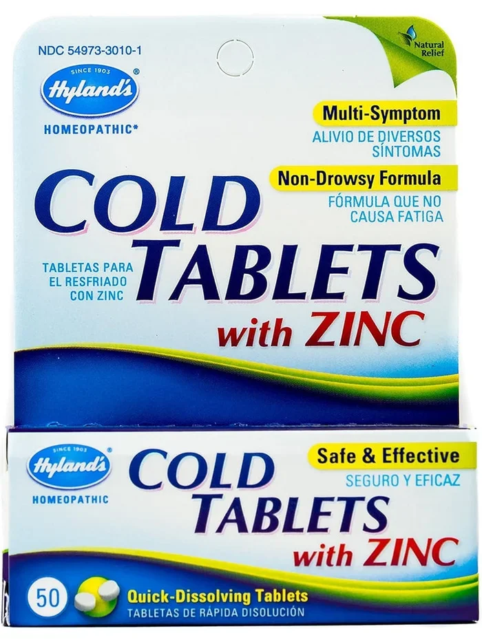 Hyland’s, Cold Tablets with Zinc, 50 Quick-Dissolving Tablets