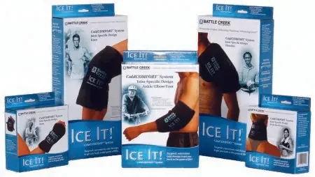 Ice It! F-Pack Single – Cold Pack Ankle / Elbow / Foot 4-1/2 X 7 Inch Vinyl / Gel Reusable – 504