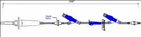 ICU – Primary IV Administration Set 15 Drops / mL Drip Rate 100 Inch Tubing – B30010
