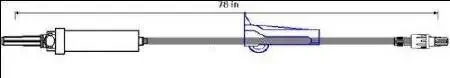 ICU – Primary IV Administration Set 20 Drops / mL Drip Rate 78 Inch Tubing – B3057