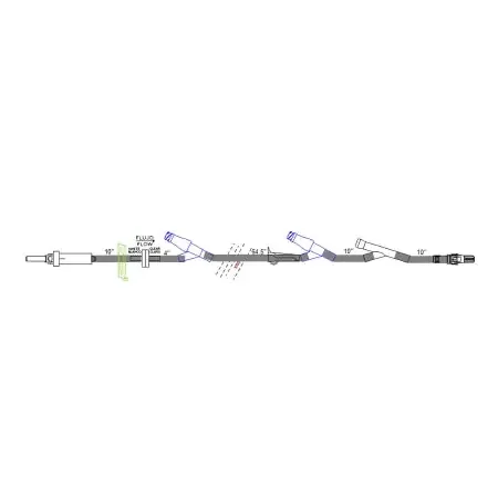 ICU – Primary IV Administration Set 60 Drops / mL Drip Rate 106 Inch Tubing 2 Ports – B9900-122