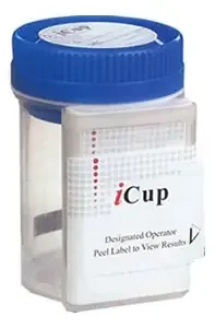 iCup – Drugs of Abuse Test 9-Drug Panel AMP, BAR, BZO, COC, mAMP/MET, OPI, PCP, PPX, THC Urine Sample 25 Tests – I-DOA-197-041