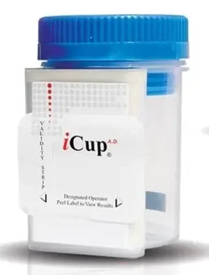 iCup A.D. – Drugs of Abuse Test 6-Drug Panel with Adulterants AMP300, COC, MDMA, OPI, OXY, THC (OX, pH, SG) Urine Sample 25 Tests – I-DUA-167-291