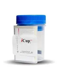 iCup A.D. – Drugs of Abuse Test 9-Drug Panel with Adulterants AMP, BAR, BZO, COC, mAMP/MET, MTD, OPI, PCP, THC (CR, GL, NI, OX, pH, SG) Urine Sample 25 Tests – I-DUD-197-014