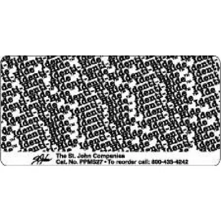Identi-Hide – Pre-Printed Label Chart Tab White Paper Hide Black Protection Label 2 X 4 Inch – PPMS27