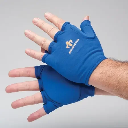 IMPACTO Tool Grip Glove Liner – Impact Glove Fingerless Medium Blue Left Hand – 502-00L-MED