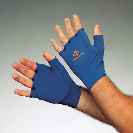 IMPACTO Tool Grip Glove Liner – Impact Glove Fingerless Medium Blue Right Hand – 502-00R-MED