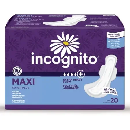 Incognito – Feminine Pad Maxi with Wings / Super Plus Super Absorbency – 10006604