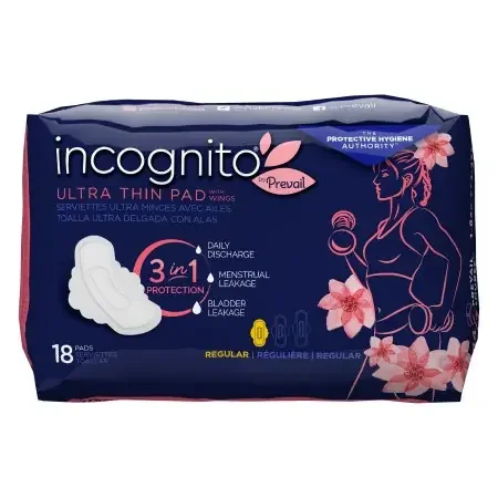 incognito by Prevail – Feminine Pad Ultra Thin with Wings Regular Absorbency – PVH-418