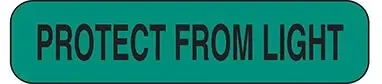 Indeed – Pre-Printed Label Advisory Label Green Paper Protect From Light Black Alert Label 3/8 X 1-5/8 Inch – 2284