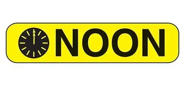 Indeed – Pre-Printed Label Auxiliary Label Yellow Paper Noon Black Safety and Instructional 3/8 X 1-5/8 Inch – 2118