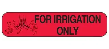 Indeed – Pre-Printed Label Laboratory Use Red Paper For Irrigation Only Black Alert Label 3/8 X 1-5/8 Inch – 2145