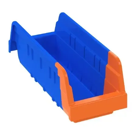 Indicator – Storage Bin Blue / Orange Plastic 4 X 4-1/4 X 11-5/8 Inch – 36442BLUE