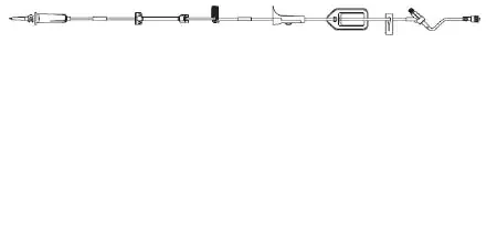 Infusomat Space – IV Pump Set 15 Drops / mL Drip Rate 124 Inch Tubing 3 Ports – 362050