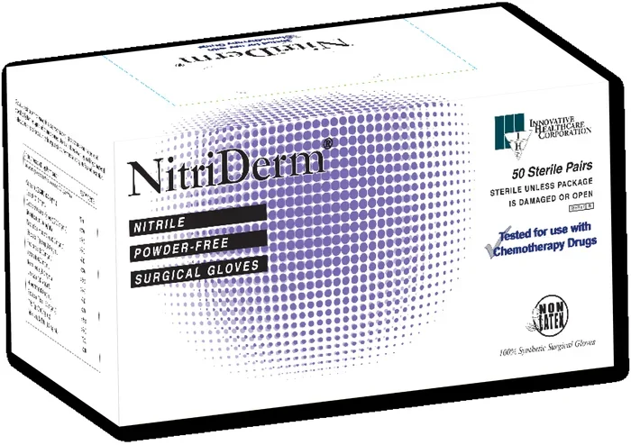 Innovative Healthcare 135290 Nitriderm Nitrile Surgical Gloves – 9, 50 Pr/Bx, 4 Bx/Cs