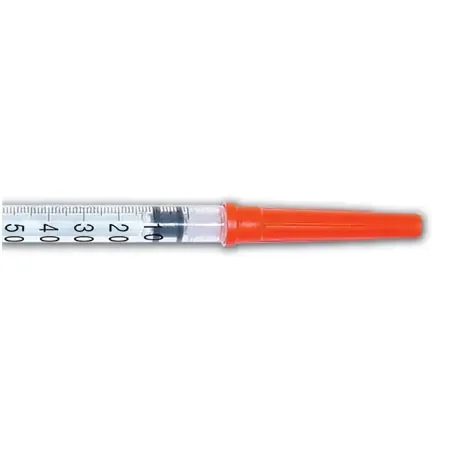 InsoSafe – Insulin Syringe with Needle 0.5 mL 29 Gauge 1/2 Inch Regular Wall Retractable Safety Needle – 97300A11