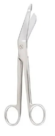 Integra Lifesciences – Bandage Scissors Lister 5-1/2 Inch Length Stainless Steel Sterile Finger Ring Handle Angled Blade Blunt Tip / Blunt Tip – ST5-504SS