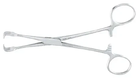 Integra Lifesciences – Forceps Lahey 6-1/4 Inch Length Surgical Grade Stainless Steel NonSterile Ratchet Lock Finger Ring Handle Straight 3 X 3 Teeth – 12-80