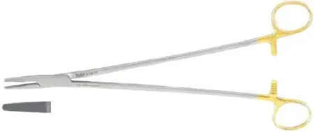 Integra Lifesciences – Needle Holder 10-1/2 Inch Length Serrated Jaws Finger Ring Handle – 8-136