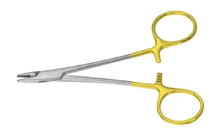 Integra Lifesciences – Needle Holder 4-3/4 Inch Length Serrated Jaw Finger Ring Handle – PM-2400