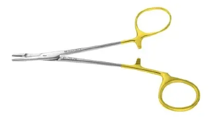 Integra Lifesciences – Needle Holder 5-1/2 Inch Length Serrated Jaw Offset Finger Ring Handle – PM-2424