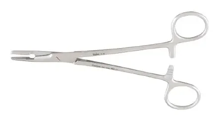 Integra Lifesciences – Needle Holder 6-1/2 Inch Length Serrated Jaws Finger Ring Handle – 8-16
