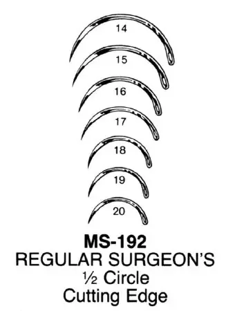 Integra Miltex – Suture Needle 1/2 Circle Cutting Edge Needle Cutting Edge Type Size 18 Needle – MS192-18