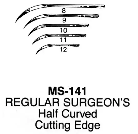 Integra Miltex – Suture Needle 3/8 Circle Cutting Edge Needle Cutting Edge Type Size 8 Needle – MS141-8
